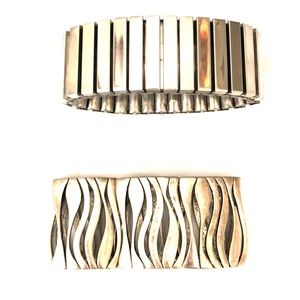 Two vintage silver bracelets